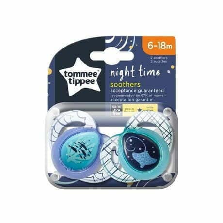 Tommee Tippee Sucette de nuit mixte 6-18 M *2 REF: 43336202