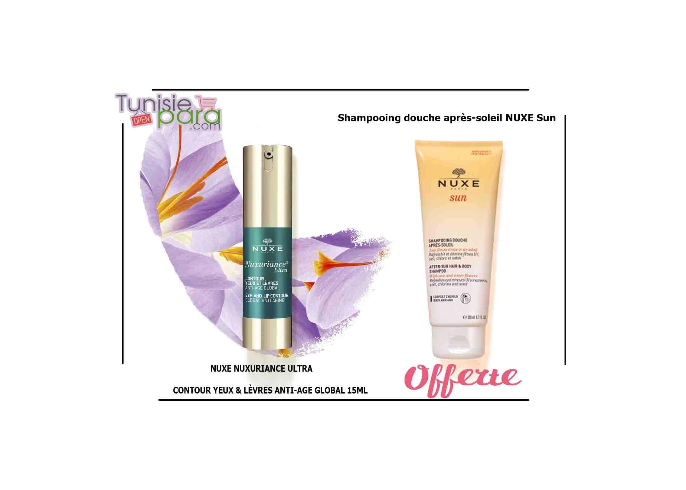 NUXE PACK NUXURIANCE ULTRA CONTOUR YEUX &LÈVRES + SHAMPOING NUXE SUN offert