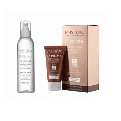 PHYTEAL Dpigma ecran invisible SPF100+ 50ml + dpigma eau micellaire a l’aloe Vera Offert