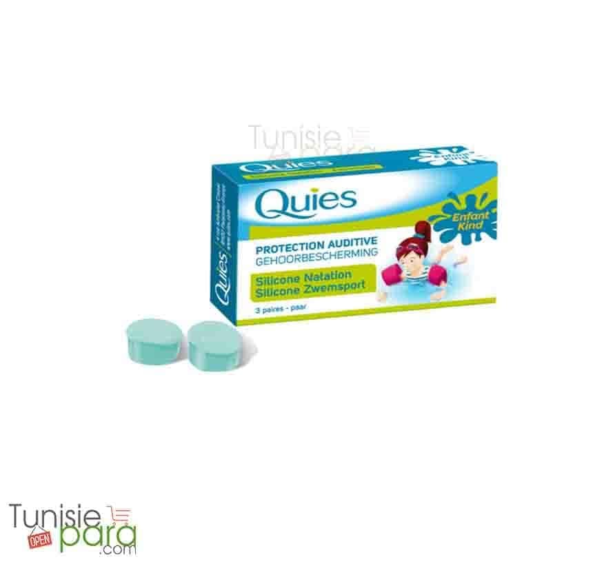 Quies Bouchons d’Oreille Silicone Natation pour Enfants Boite de 6