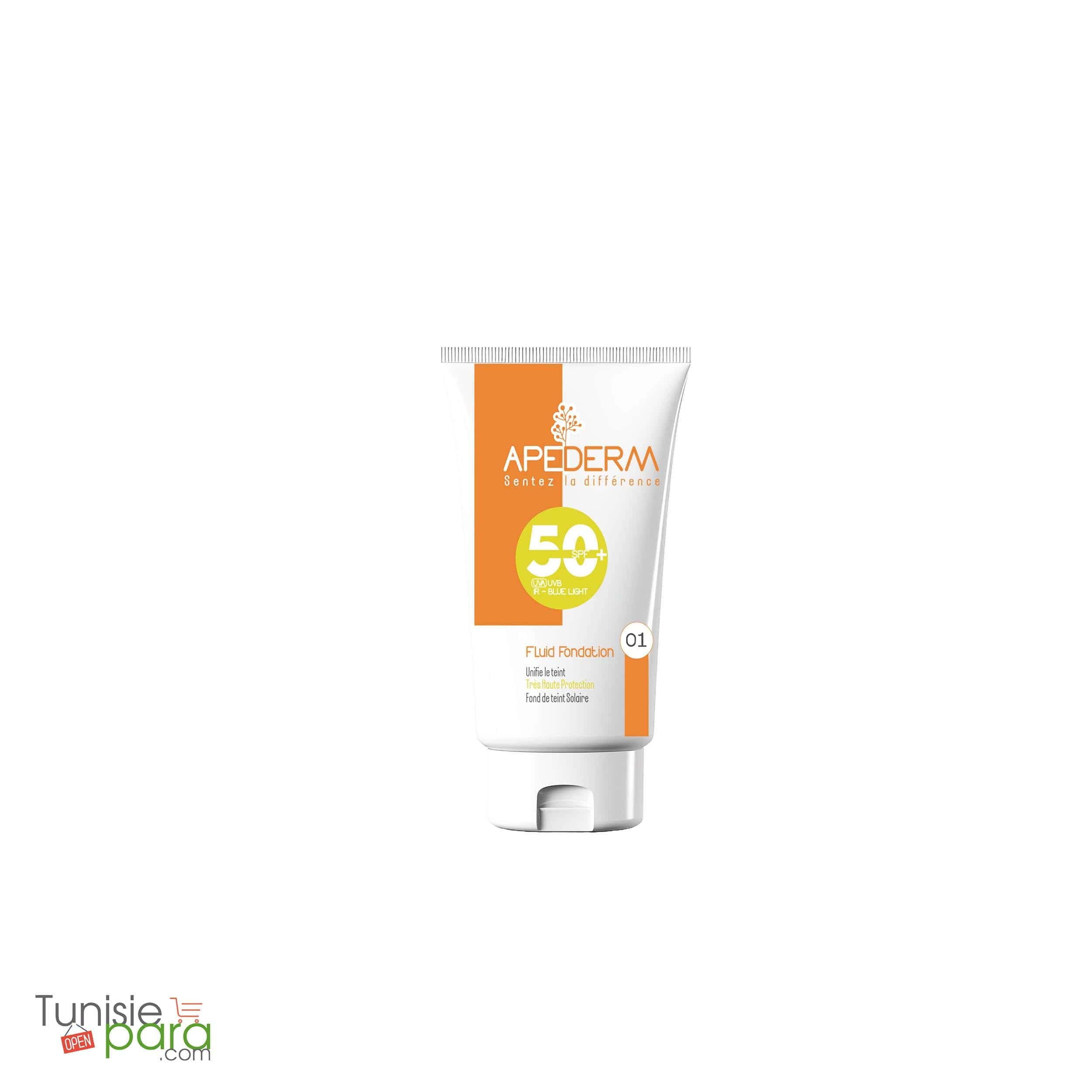 Apederm ecran fluide foundation teinté N 01 spf50+ 15 ml