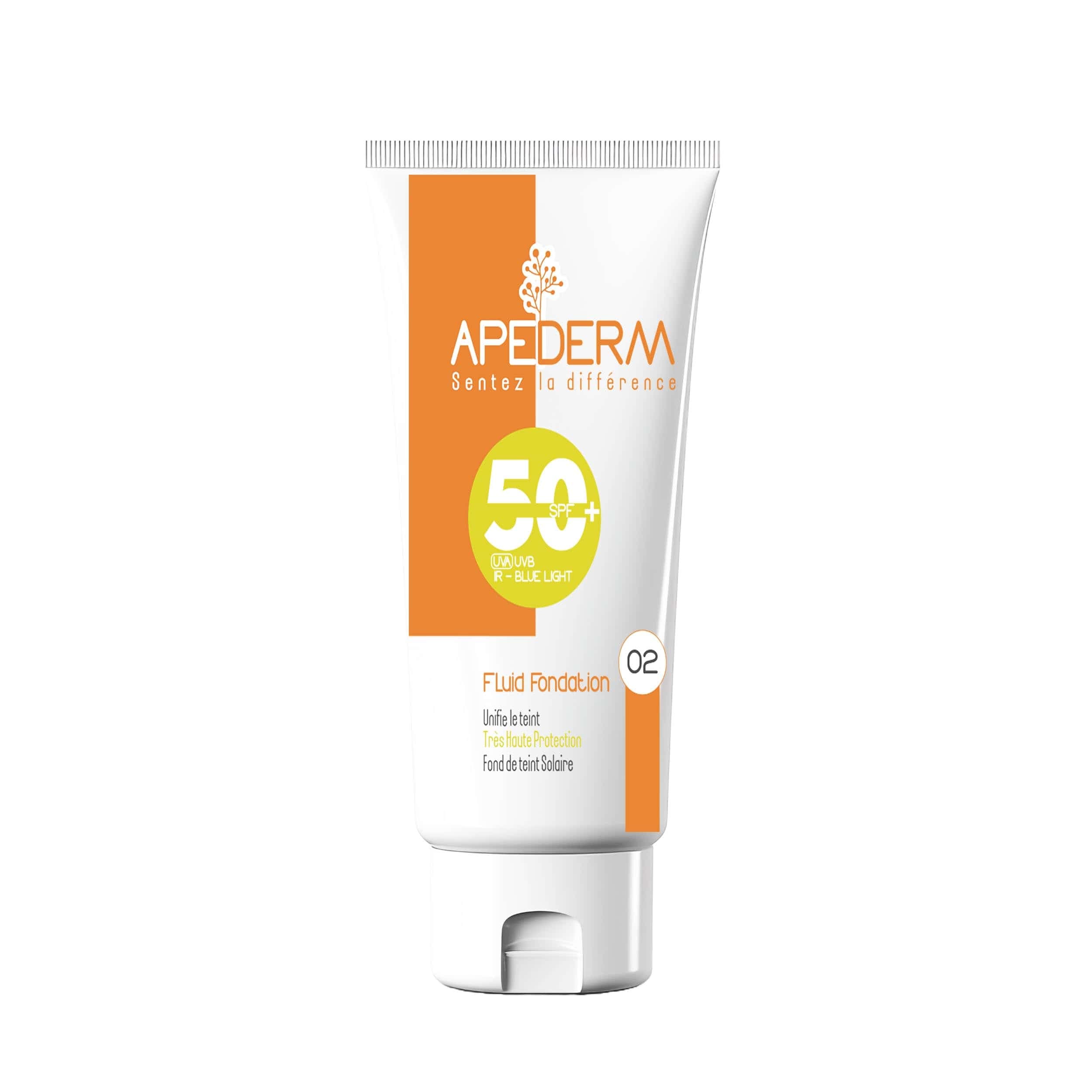 Apederm ecran fluide foundation teinté spf50+ N 02 50 ml