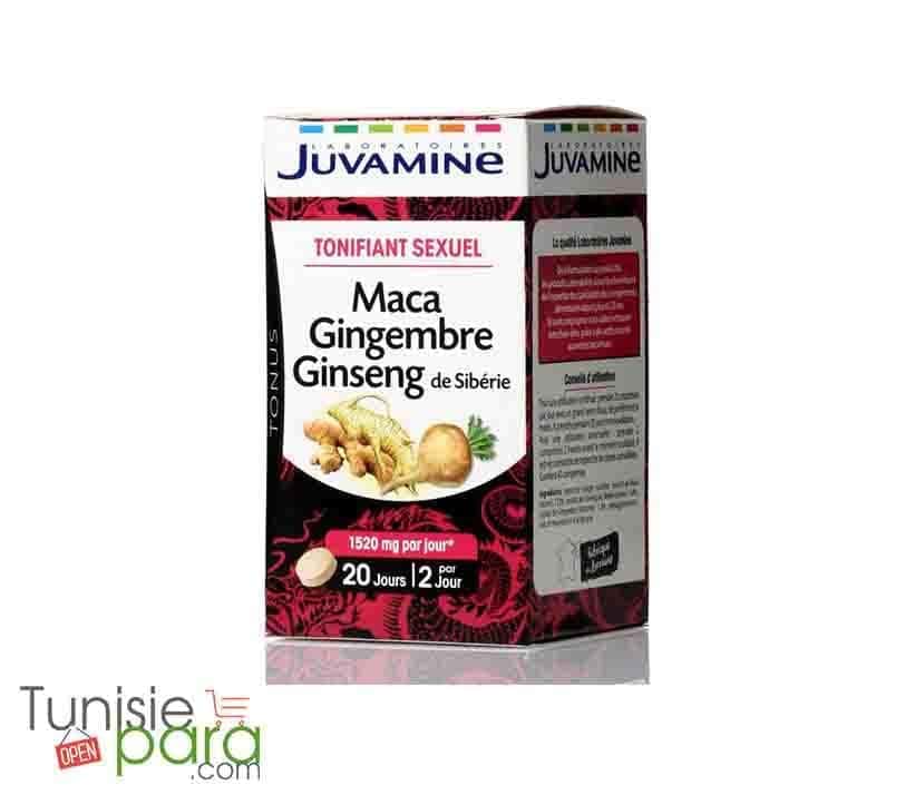 JUVAMINE MACA GINSENG GINGEMBRE TONIFIANT SEXUEL 40 COMPRIMES