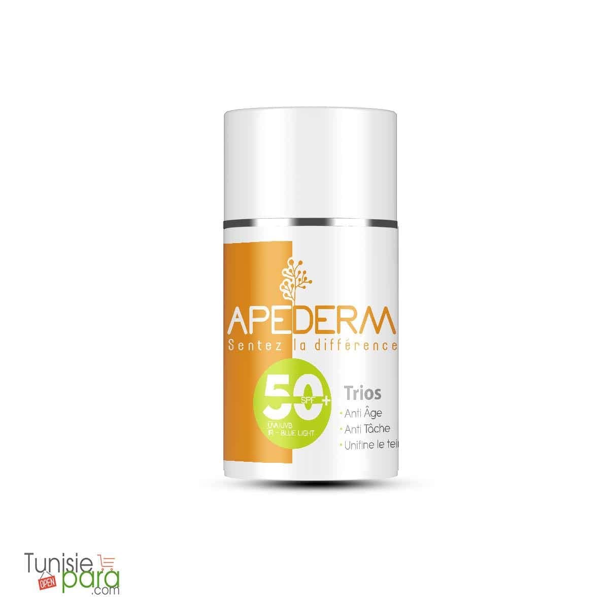 Apederm Trios Écran Solaire Invisible Anti-age Anti-Taches SPF 50+