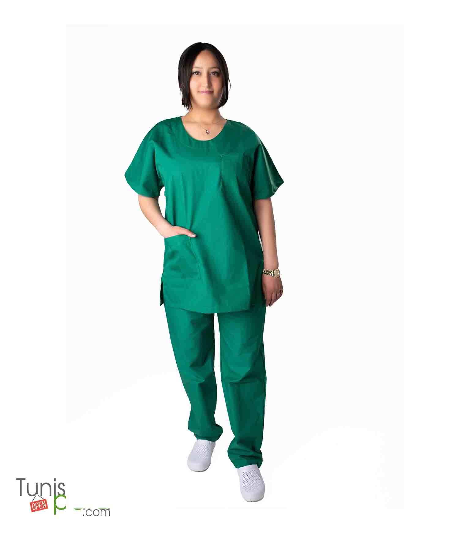 Tenue medicale Tunique (s/m/l/xl) (verte/bleue/blanche)