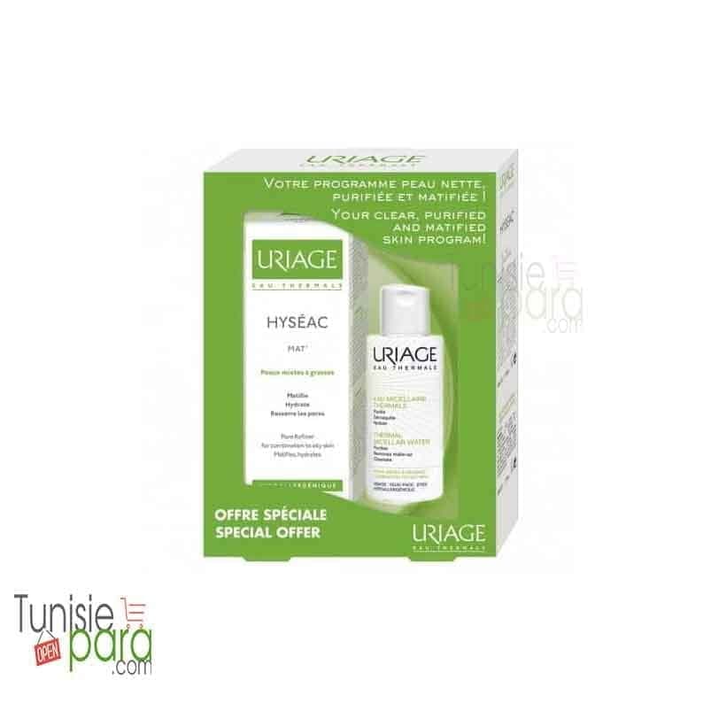 URIAGE coffret HYSÉAC Mat SOIN MATIFIANT + EAU MICELLAIRE PURIFIANTE 100ML OFFERTE