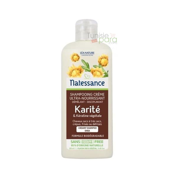 Natessance shampoing creme karité 250 ml