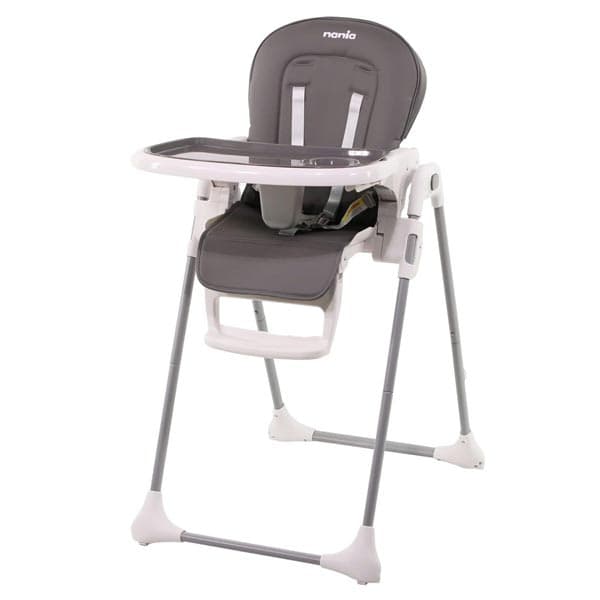 Chaise Haute Bebe Bianca gris-blanc