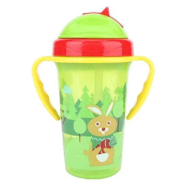 Baby pur tasse avec paille et anses vert 6m+ ref b68