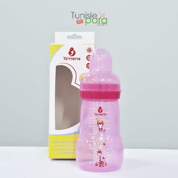 YA’MAMA biberon col large rose sans bras 150ml