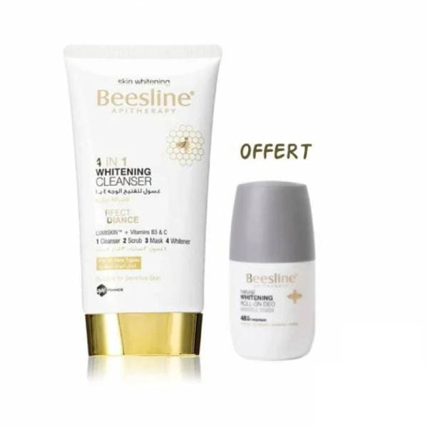 BEESLINE COFFRET Gel Nettoyant Eclaircissant Visage 4EN1 +1 Deo Invisible OFFERT