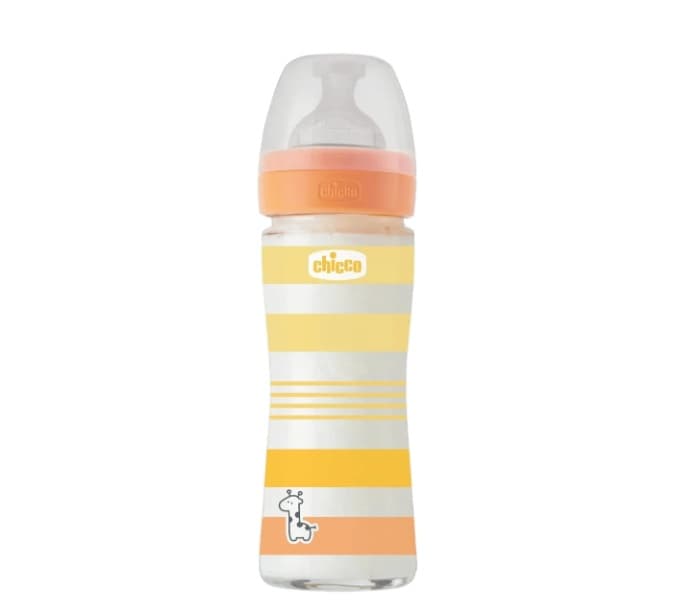 CHICCO biberon oranger en verre fille 240ml