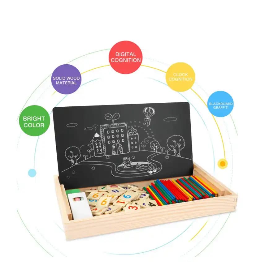 jouets : tableau double face educatif arithmetic 3+