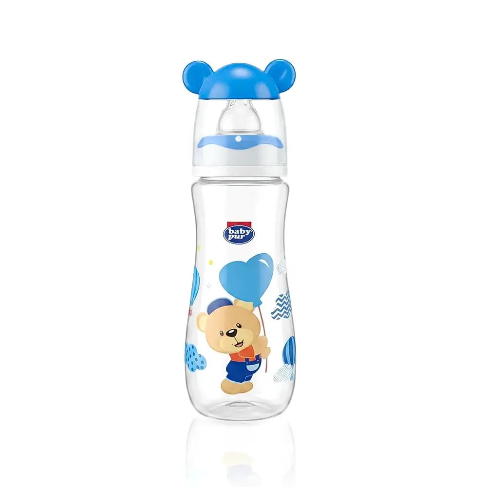 Baby Pur Biberon PP Funny bleu 250 ml Ref (72003)