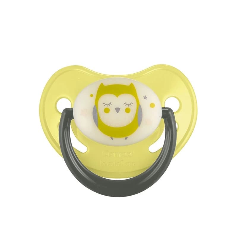 CANPOL BABIES SUCETTE ORTHODONTIQUE CHOUETTE SILICONE 6-18M VERT 22/501