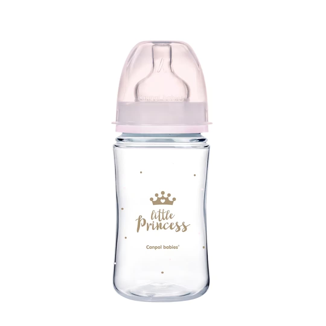 CANPOL BABIES Biberon Anti Colique Col Large 240ml little princess Rose 35/234