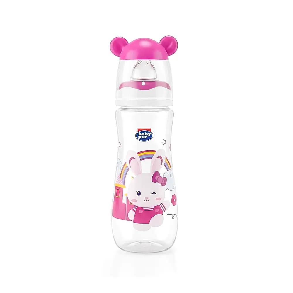 Baby Pur Biberon PP Funny rose 250 ml Ref (72003)