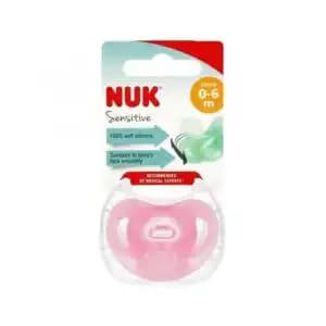 NUK sucette sensitive rose 0-6m