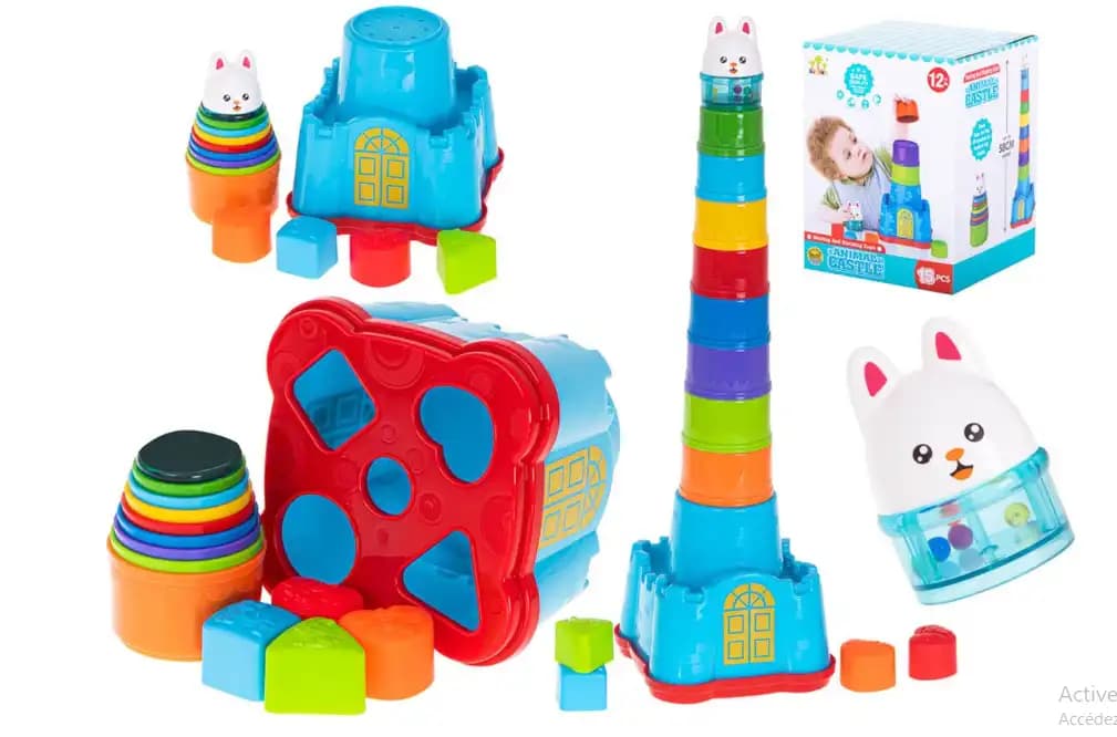 jouets : tour empliable et moulage de formes 12m+