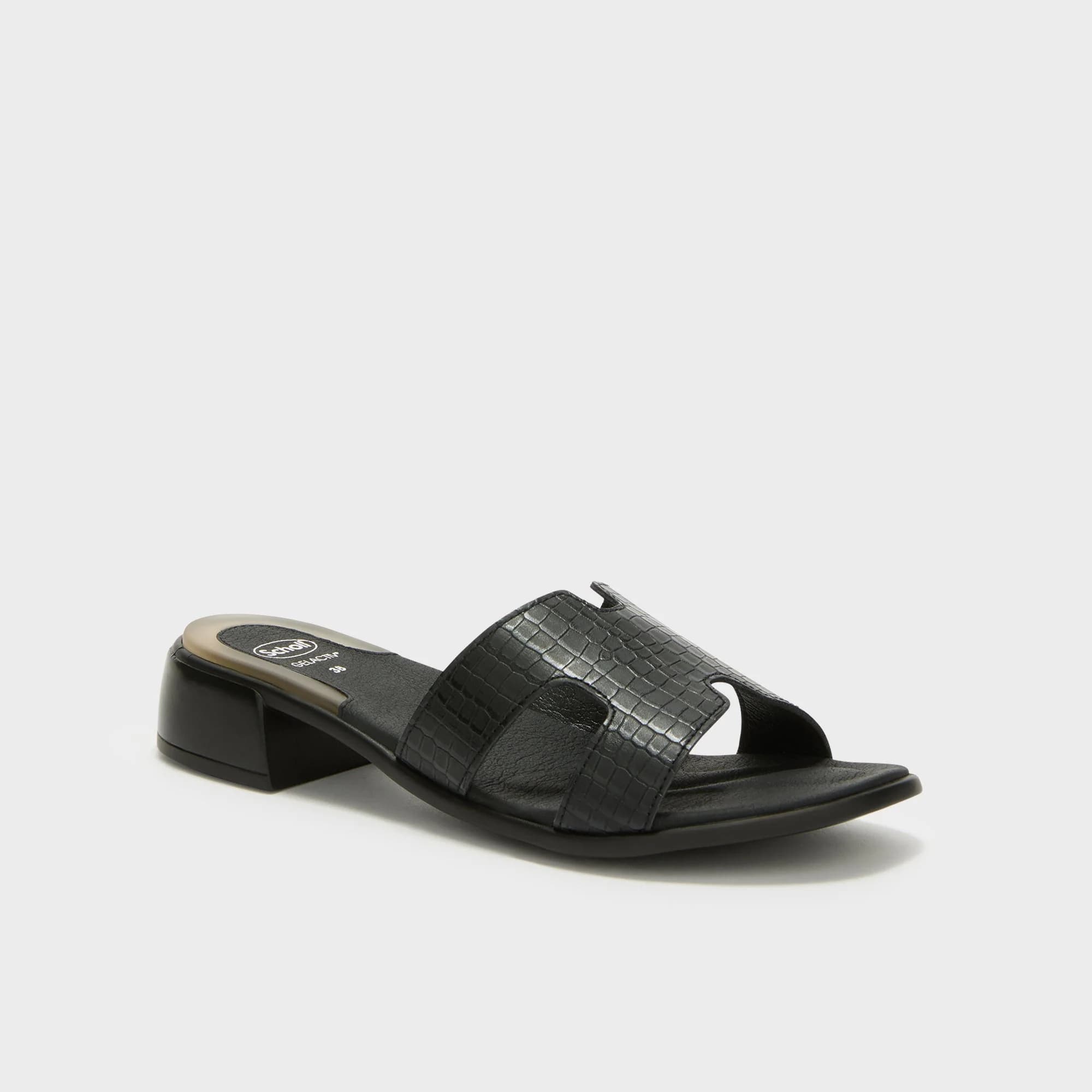 SCHOLL PANTELLERIA CROCO NOIR