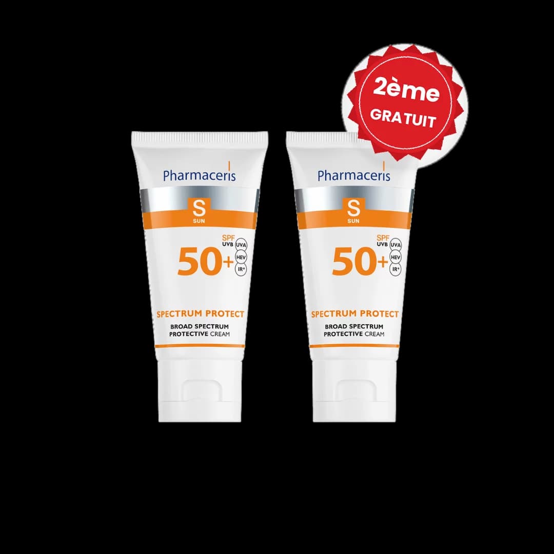 Pharmaceris S Spectrum-Protect – Crème Solaire Haute Protection SPF50+ 50ml + 2ème OFFERTE