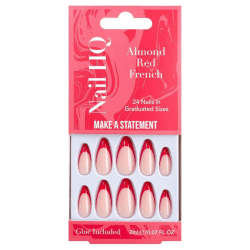 NAIL HQ ALMOND RED FRENCH NAILS
