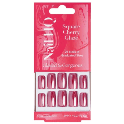 NAIL HQ SQUARE CHERRY GLAZE NAILS