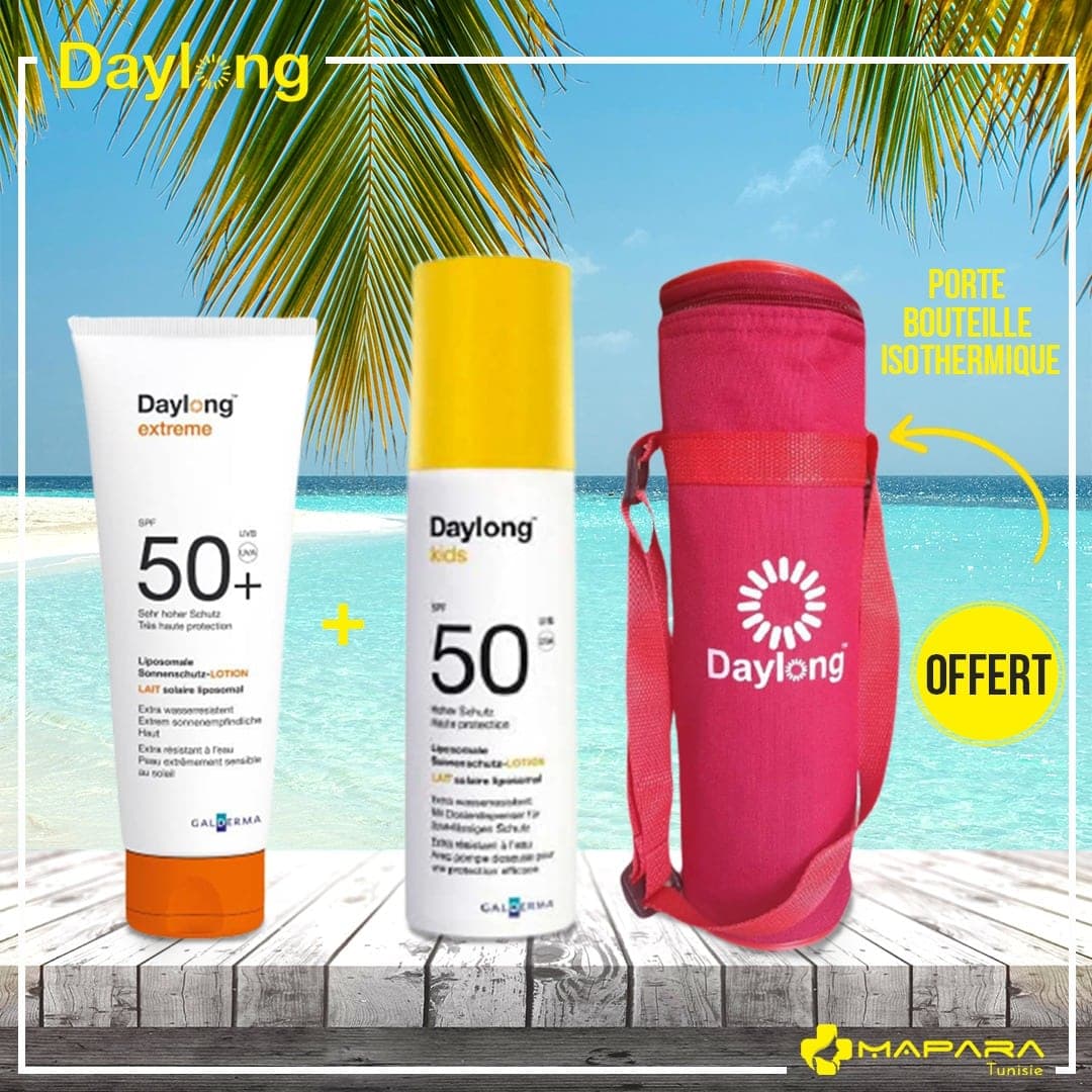 Daylong Pack : DAYLONG EXTRÊME LOTION 100ML+DAYLONG KIDS 150ML (Porte Bouteille Isothérmique Offerte)