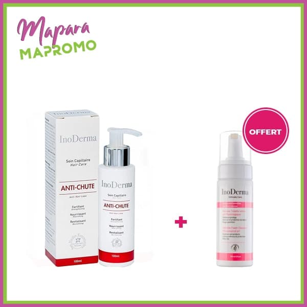 Inoderma Soin Capillaire Anti-chute 100ml + Inoderma Mousse Toilette Intime 150ml (Offerte)