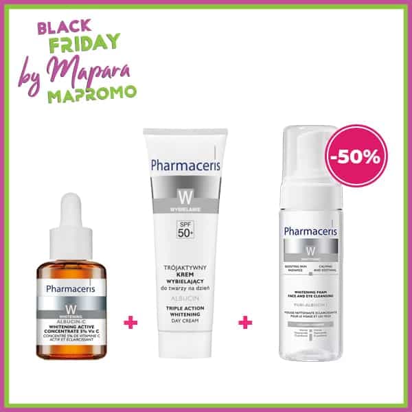 PHARMACERIS Coffret Whitening Serum Albucin-C + Albucin Creme De Jour SPF50+ ( -50% Puri-albucin Mousse)