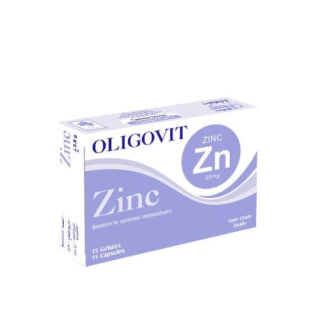 Oligovit Zinc 25mg 15 Gelules