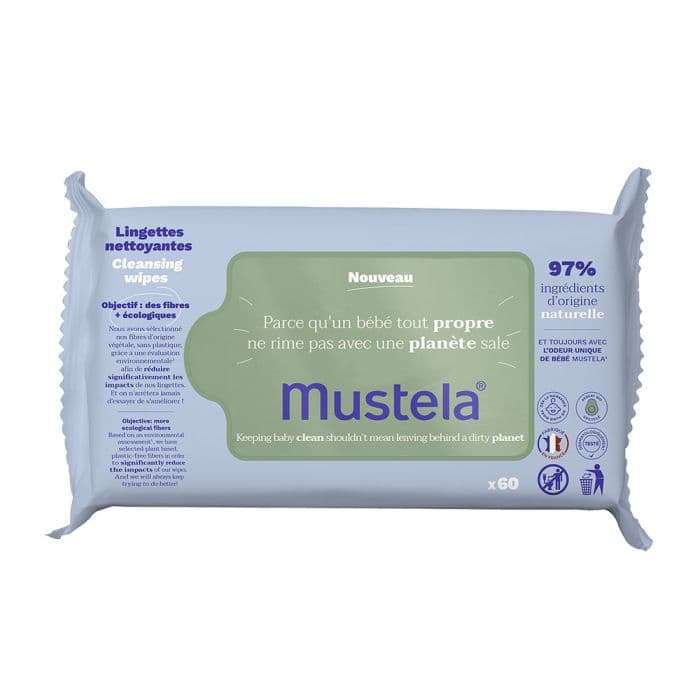 Mustela lingettes nettoyantes à l’avocat BIO 60 pièces