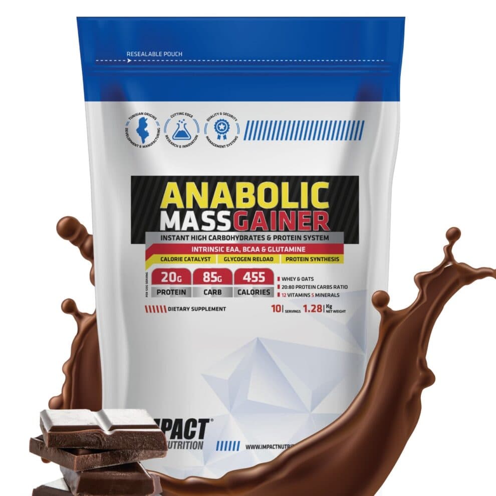 IMPACT Proteine Anabolic Mass Gainer Dark Chocolate 1.28 Kg
