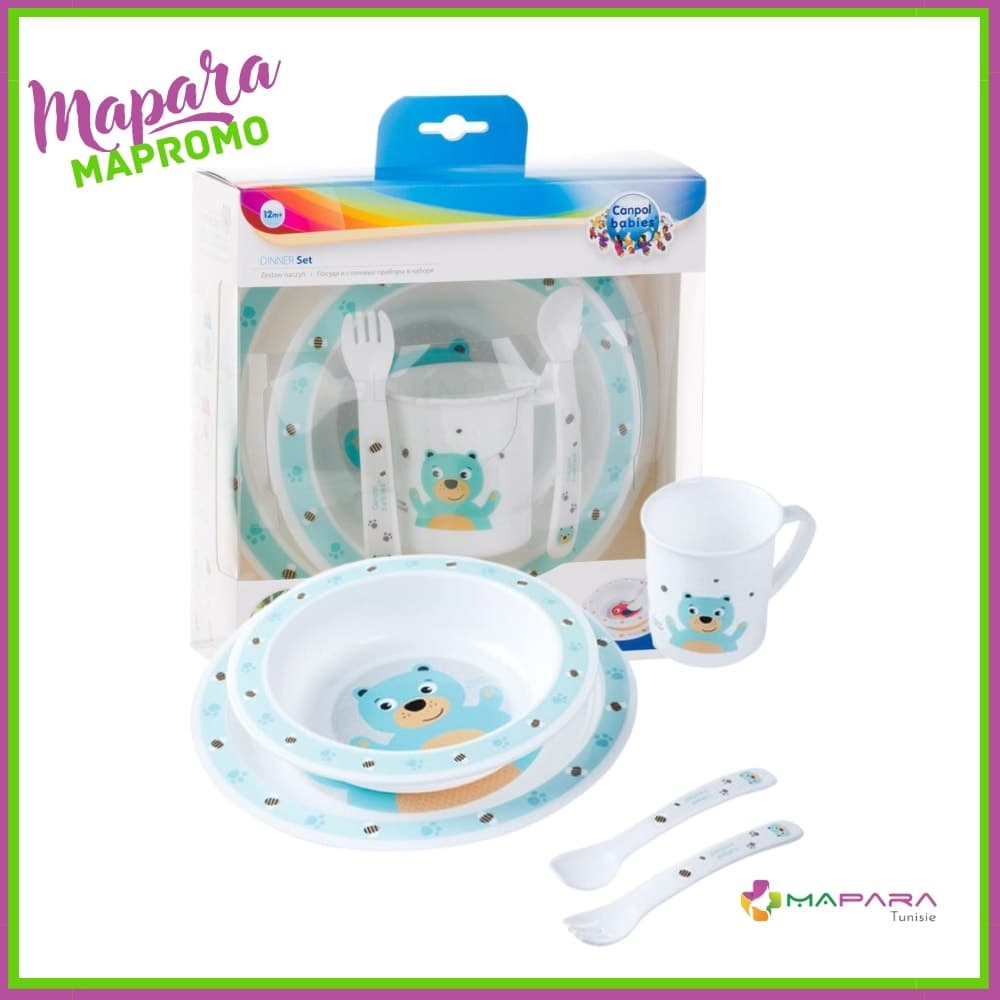 Canpol Vaisselle en Plastique CUTE ANIMALS Ours – 4/401