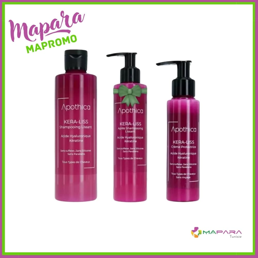 APOTHICA Kera Liss Pack Soins Lissants A L’acide Hyaluronique & De La Kératine