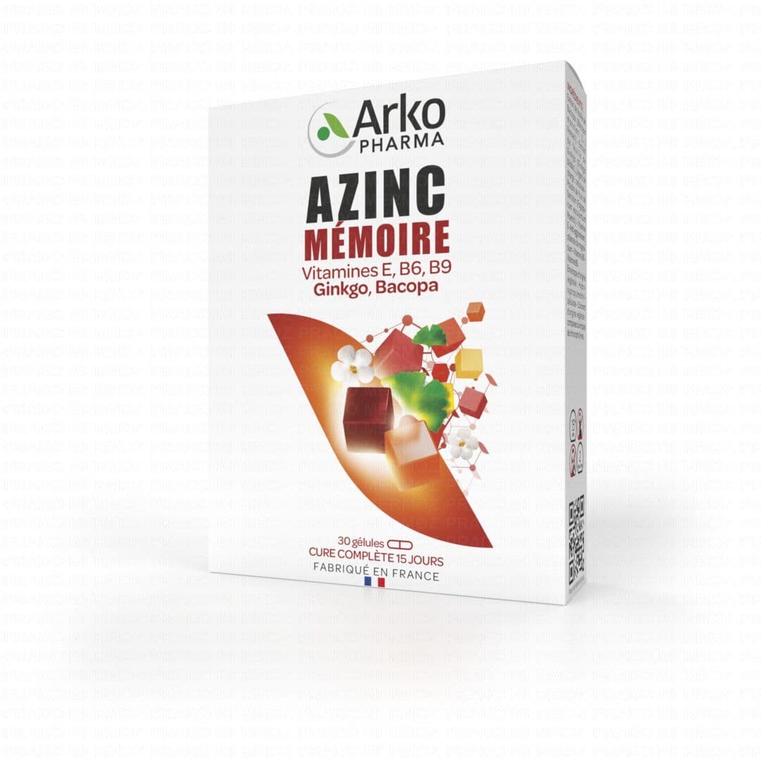 Arkopharma Azinc Mémoire 30 Gélules