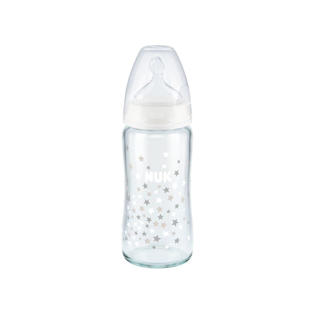 NUK FIRST CHOICE+ Biberon Temperature Control en Verre Blanc 240ml