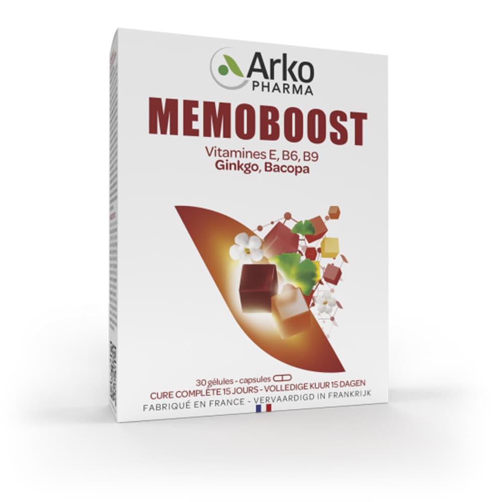 Arkopharma MEMOBOOST Ginkgo Bacopa 30 Capsules