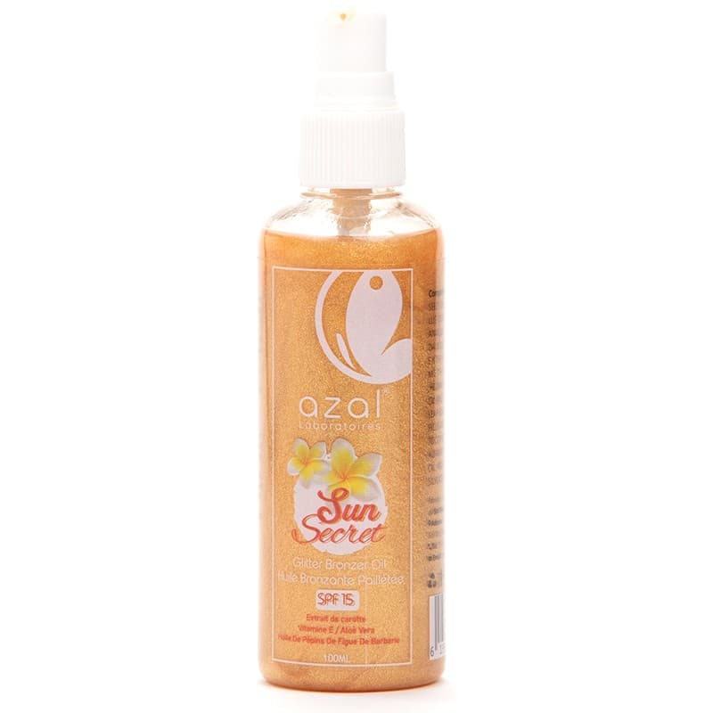 Azal Huile Bronzante Pailletée Dorée « Sun Secret » 100ml