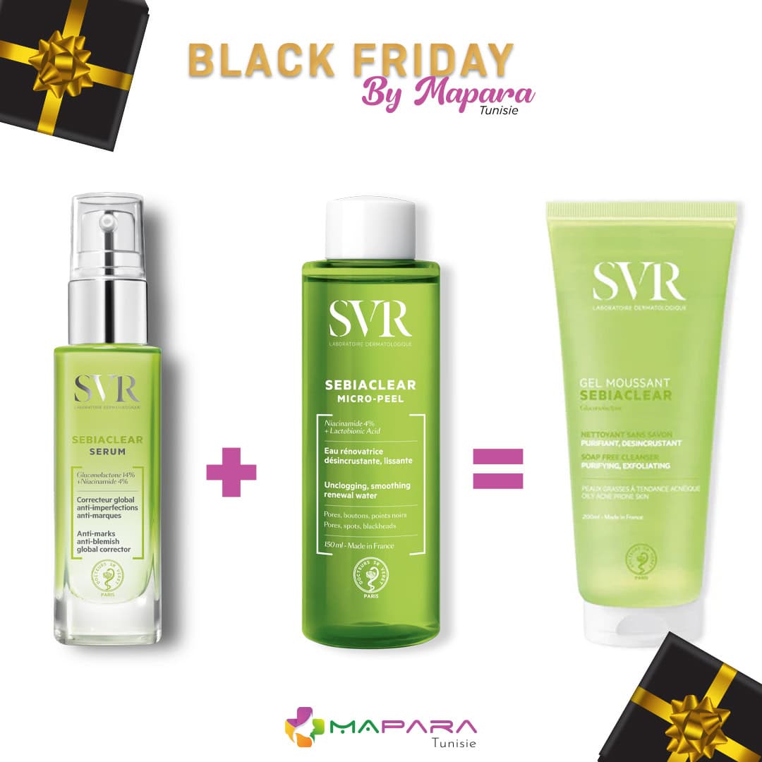 SVR Sebiaclear Pureté et Éclat + Gel Moussant Sebiaclear 200ml