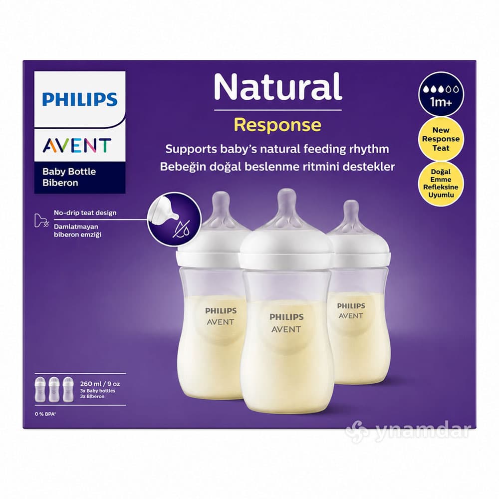 Avent Natural Response lot de 3 biberons de 260 ml