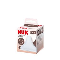 Nuk - Perfect Match 2 Tétines Silicone - 6 mois+