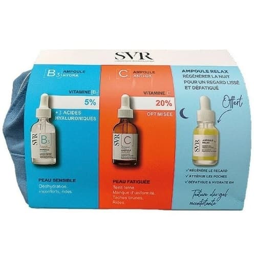 SVR PACK [B3] Ampoule Hydra + [C] Ampoule Anti ox + Ampoule Relax