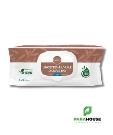 GIFRER Lingettes nettoyantes à l'huile d'olive - 70 PCS