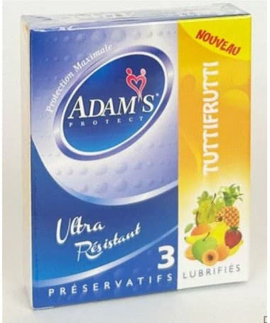 ADAMS PROTECT 3 PRESERVATIFS - Tuttifrutti