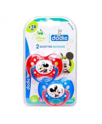 Dodie Duo Sucettes Anatomique Mickey 18m+