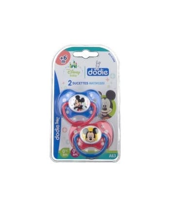 Dodie Duo Sucettes anatomiques Mickey 6+