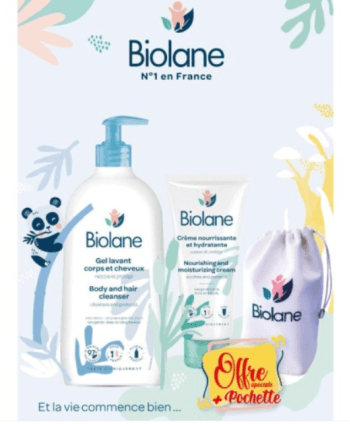 Biolane Bourse Gel Lavant 350 ml et Crème Nourissante