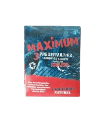 MAXIMUM PRESERVATIF FRAISE BT/3