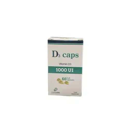 D3 Caps Vitamine D3 1000 Ui 30 Capsules